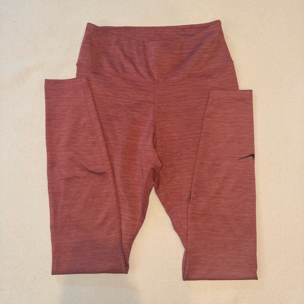 Nike Red Performance Leggings High Waist Stretch